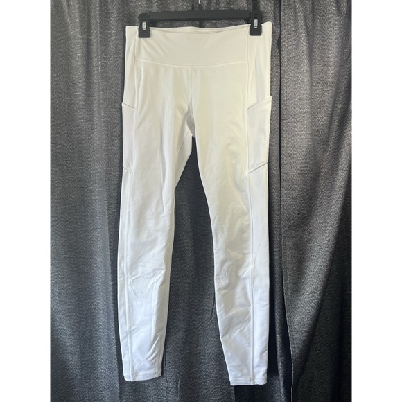 Lululemon Speed Up Tight Leggings Womens 8 White Athletic Running Yoga READ - Picture 1 of 7
